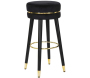 Tabouret de bar en tissu et métal Paris 35 x 74 cm