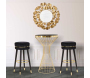 Tabouret de bar en tissu et métal Paris 35 x 74 cm - MAURO FERRETTI