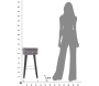 Tabouret de bar en tissu et métal Paris 35 x 74 cm - MAU-0807