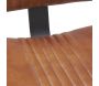 Tabouret barbier en cuir de buffle et métal - AUB-4585