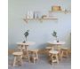 Tabouret bas en pin massif One - 5