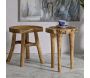 Tabouret bas en teck 40 x 32 x 42 cm - MAURO FERRETTI
