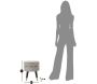 Tabouret bas en tissu Paris 35 x 40.5 cm - MAU-0380