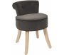 Tabouret bas en velours Eleonor