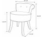 Tabouret bas en velours Eleonor - CMP-3540