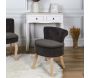 Tabouret bas en velours Eleonor - THE HOME DECO FACTORY