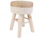Tabouret en bois assise tressée Nude