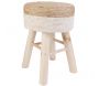 Tabouret en bois assise tressée Nude