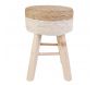 Tabouret en bois assise tressée Nude - CMP-3422