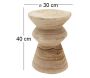 Tabouret en bois paulownia - AUB-6411