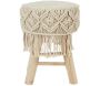 Tabouret en bois et tissu Boho - CMP-5307