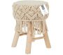 Tabouret en bois et tissu Boho - 32,90