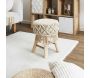 Tabouret en bois et tissu Boho - THE HOME DECO FACTORY