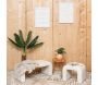 Banc blanc tissu bouclettes - AUBRY GASPARD