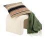 Banc blanc tissu bouclettes - 5