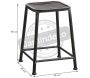 Tabouret carré en métal - AUBRY GASPARD