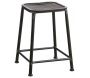 Tabouret carré en métal