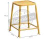 Tabouret carré en métal - AUBRY GASPARD