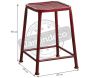 Tabouret carré en métal - AUBRY GASPARD