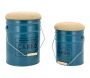 Tabouret/coffre en métal Cargo