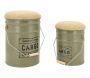 Tabouret/coffre en métal Cargo