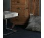 Tabouret design en peau de vache et acier chromé - AUBRY GASPARD