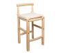 Tabouret haut en branches de teck naturel - AUB-6536