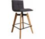 Tabouret haut design avec pieds en chêne
