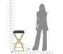 Tabouret haut en métal Holder Piramid 40 x 40 x 75 cm - MAU-0376