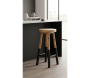 Tabouret haut rond en teck massif Arden - AUBRY GASPARD
