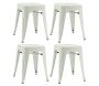 Tabouret industriel en métal laqué (Lot de 4)