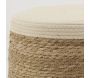 Tabouret en jonc, coton et bois naturel - 24,90
