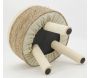 Tabouret en jonc, coton et bois naturel - AUBRY GASPARD