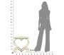 Tabouret en métal doré Heart 50 x 37.5 x 51.5 cm - MAU-0185