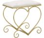 Tabouret en métal doré Heart 50 x 37.5 x 51.5 cm