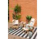 Tabouret pliant en bambou avec assise coton - AUBRY GASPARD