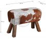 Tabouret rectangulaire en peau de vache - AUBRY GASPARD