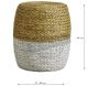 Tabouret rond en jacinthe bicolore - AUBRY GASPARD