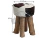 Tabouret rond en peau de vache - 94,90