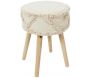 Tabouret rond pieds en pin Mirage