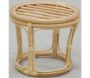 Tabouret en rotin avec coussin Uni - AUBRY GASPARD