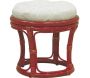 Tabouret en rotin avec coussin Uni