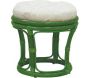 Tabouret en rotin avec coussin Uni