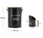 Tabouret et seau à pellets avec pelle Au coin du feu - AUB-6870