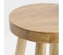 Tabouret rond en teck massif - Arden - AUB-6511