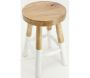 Tabouret rond en teck massif - Arden - AUBRY GASPARD