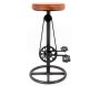 Tabouret vélo vintage en cuir de chèvre - 5