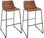 Tabourets de bar en polyuréthane Stan (Lot de 2)