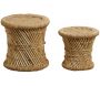 Tabourets en roseau (Lot de 2)