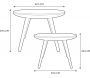Tables gigognes rondes Relief (Lot de 2) - CMP-3557